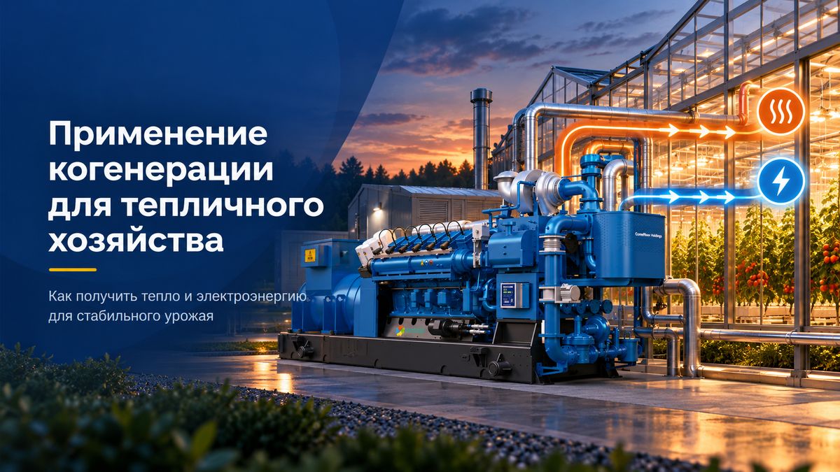 Применение когенерации для тепличного хозяйства